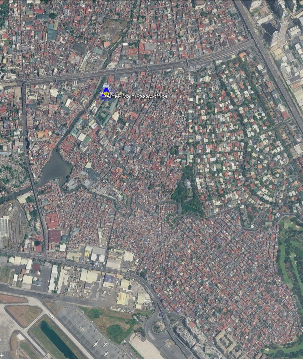 Airtek Network coverage map in Pasay area